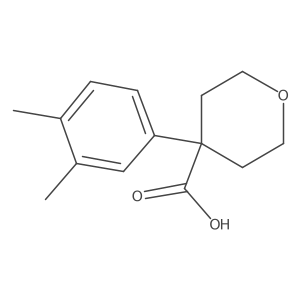 4-(3,4-Dimethylphenyl)oxane-4-carboxylic acid结构式