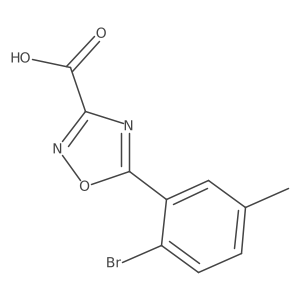 5-(2-Bromo-5-methylphenyl)-1,2,4-oxadiazole-3-carboxylic acid结构式