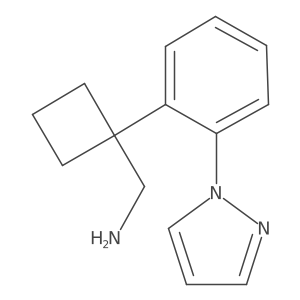 {1-[2-(1H-pyrazol-1-yl)phenyl]cyclobutyl}methanamine结构式