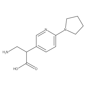 3-Amino-2-[6-(pyrrolidin-1-yl)pyridin-3-yl]propanoic acid Structure