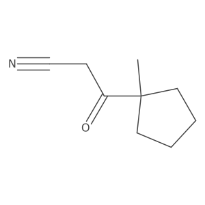 3-(1-Methylcyclopentyl)-3-oxopropanenitrile结构式