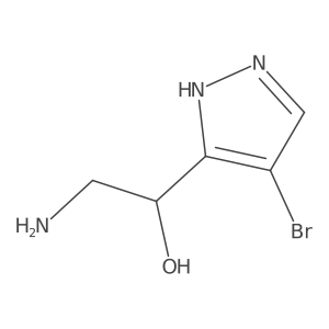 2-amino-1-(4-bromo-1H-pyrazol-5-yl)ethan-1-ol Structure