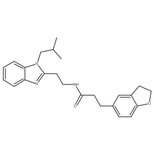 3-(2,3-dihydro-1-benzofuran-5-yl)-N-{2-[1-(2-methylpropyl)-1H-benzimidazol-2-yl]ethyl}propanamide Structure