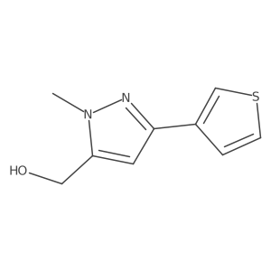 (1-methyl-3-(thiophen-3-yl)-1H-pyrazol-5-yl)methanol Structure