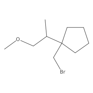 1-(Bromomethyl)-1-(1-methoxypropan-2-yl)cyclopentane Structure