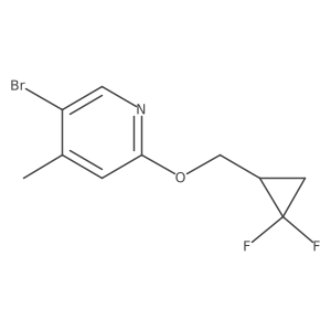 5-Bromo-2-((2,2-difluorocyclopropyl)methoxy)-4-methylpyridine结构式