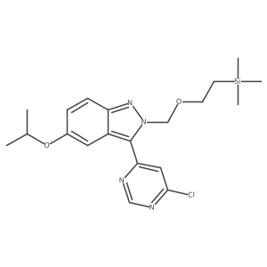 3-(6-Chloro-4-pyrimidinyl)-5-(1-methylethoxy)-2-[[2-(trimethylsilyl)ethoxy]methyl]-2H-indazole Structure
