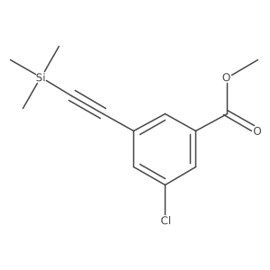 Methyl 3-chloro-5-((trimethylsilyl)ethynyl)benzoate结构式