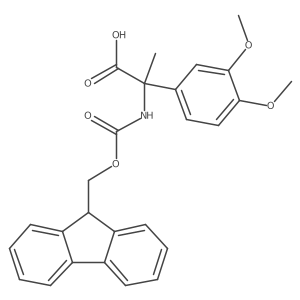 2-(3,4-dimethoxyphenyl)-2-({[(9H-fluoren-9-yl)methoxy]carbonyl}amino)propanoic acid结构式