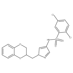2,5-dichloro-N-(1-((2,3-dihydrobenzo[b][1,4]dioxin-2-yl)methyl)-1H-pyrazol-4-yl)benzenesulfonamide Structure