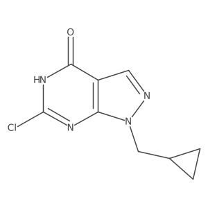 6-Chloro-1-(cyclopropylmethyl)-1H-pyrazolo[3,4-d]pyrimidin-4(5H)-one结构式