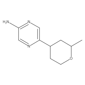 5-((2R,4R)-2-methyltetrahydro-2H-pyran-4-yl)pyrazin-2-amine结构式