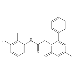 N-(3-Chloro-2-methylphenyl)-2-(4-methyl-6-oxo-2-phenyl-1,6-dihydropyrimidin-1-YL)acetamide Structure