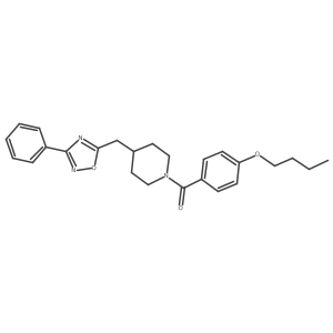 1-(4-Butoxybenzoyl)-4-[(3-phenyl-1,2,4-oxadiazol-5-yl)methyl]piperidine Structure
