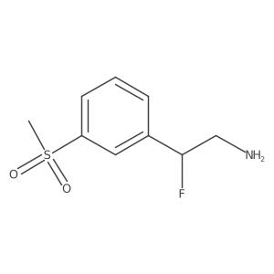 2-Fluoro-2-(3-methanesulfonylphenyl)ethan-1-amine Structure
