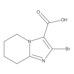 2-bromo-5H,6H,7H,8H-imidazo[1,2-a]pyridine-3-carboxylic acid结构式