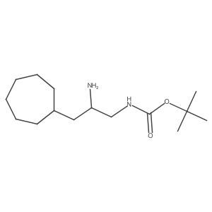 tert-butyl N-(2-amino-3-cycloheptylpropyl)carbamate Structure