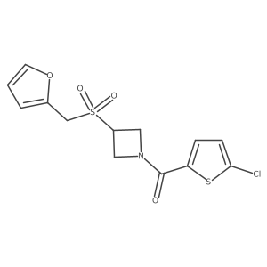 (5-Chlorothiophen-2-yl)(3-((furan-2-ylmethyl)sulfonyl)azetidin-1-yl)methanone Structure