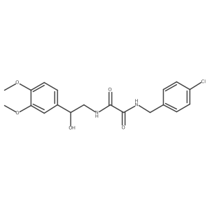 N1-(4-chlorobenzyl)-N2-(2-(3,4-dimethoxyphenyl)-2-hydroxyethyl)oxalamide结构式