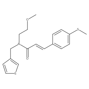 (E)-N-(2-methoxyethyl)-3-(4-(methylthio)phenyl)-N-(thiophen-3-ylmethyl)acrylamide结构式