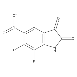 6,7-difluoro-5-nitro-2,3-dihydro-1H-indole-2,3-dione结构式