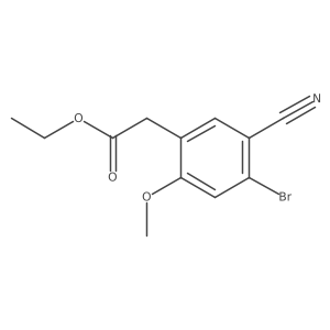 Ethyl 4-bromo-5-cyano-2-methoxyphenylacetate Structure