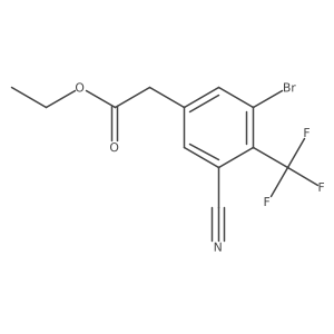 Ethyl 3-bromo-5-cyano-4-(trifluoromethyl)phenylacetate Structure