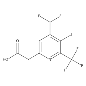 2-[4-(difluoromethyl)-5-iodo-6-(trifluoromethyl)-2-pyridyl]acetic acid结构式