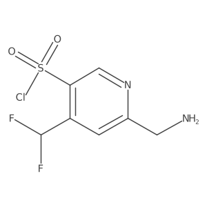 2-(Aminomethyl)-4-(difluoromethyl)pyridine-5-sulfonyl chloride Structure