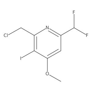 2-(Chloromethyl)-6-(difluoromethyl)-3-iodo-4-methoxypyridine Structure