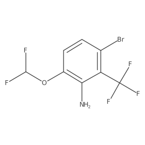 3-Bromo-6-difluoromethoxy-2-(trifluoromethyl)aniline结构式