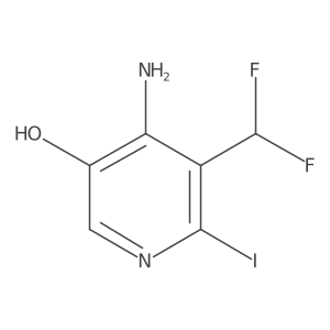 4-Amino-5-(difluoromethyl)-6-iodopyridin-3-ol Structure