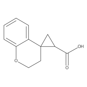 Rac-(3'R,4S)-2,3-dihydrospiro[1-benzopyran-4,1'-cyclopropane]-3'-carboxylic acid结构式