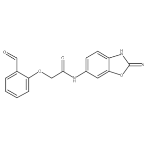2-(2-formylphenoxy)-N-(2-sulfanyl-1,3-benzoxazol-6-yl)acetamide结构式