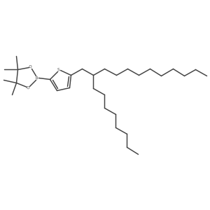4,4,5,5-Tetramethyl-2-(5-(2-octyldodecyl)thiophen-2-yl)-1,3,2-dioxaborolane结构式