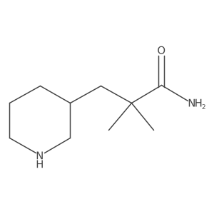 2,2-Dimethyl-3-(piperidin-3-yl)propanamide结构式