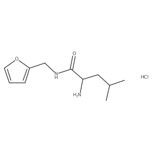 (2S)-2-amino-N-[(furan-2-yl)methyl]-4-methylpentanamide hydrochloride Structure
