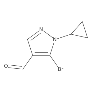 5-Bromo-1-cyclopropyl-1H-pyrazole-4-carbaldehyde Structure