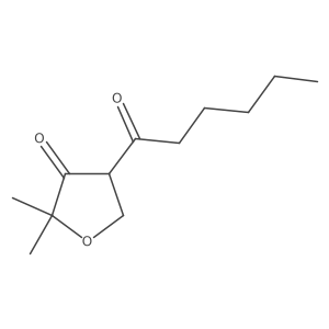 4-Hexanoyl-2,2-dimethyloxolan-3-one结构式