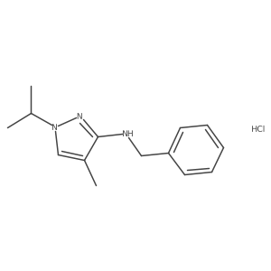 N-benzyl-1-isopropyl-4-methyl-1H-pyrazol-3-amine结构式