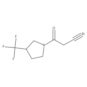 3-oxo-3-[3-(trifluoromethyl)pyrrolidin-1-yl]propanenitrile Structure
