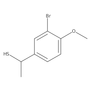 1-(3-Bromo-4-methoxyphenyl)ethane-1-thiol结构式