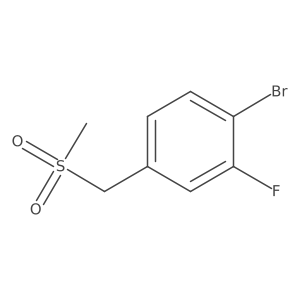1-Bromo-2-fluoro-4-((methylsulfonyl)methyl)benzene结构式