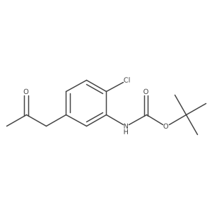 tert-butyl N-[2-chloro-5-(2-oxopropyl)phenyl]carbamate Structure