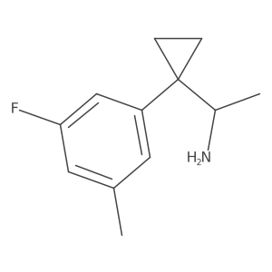 1-[1-(3-Fluoro-5-methylphenyl)cyclopropyl]ethan-1-amine结构式