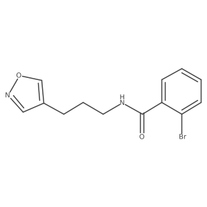 2-bromo-N-(3-(isoxazol-4-yl)propyl)benzamide结构式