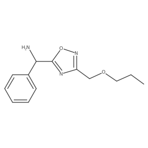 1,2,4-Oxadiazole-5-methanamine, I+/--phenyl-3-(propoxymethyl)-, (I+/-S)-结构式