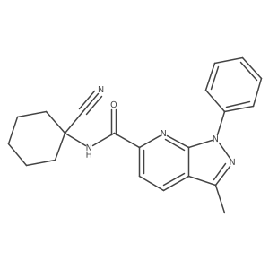 n-(1-Cyanocyclohexyl)-3-methyl-1-phenyl-1h-pyrazolo[3,4-b]pyridine-6-carboxamide Structure