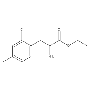 ethyl (2R)-2-amino-3-(2-chloro-4-methylphenyl)propanoate结构式