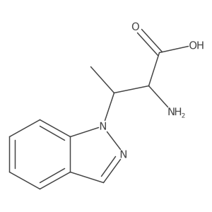 2-amino-3-(1H-indazol-1-yl)butanoic acid结构式